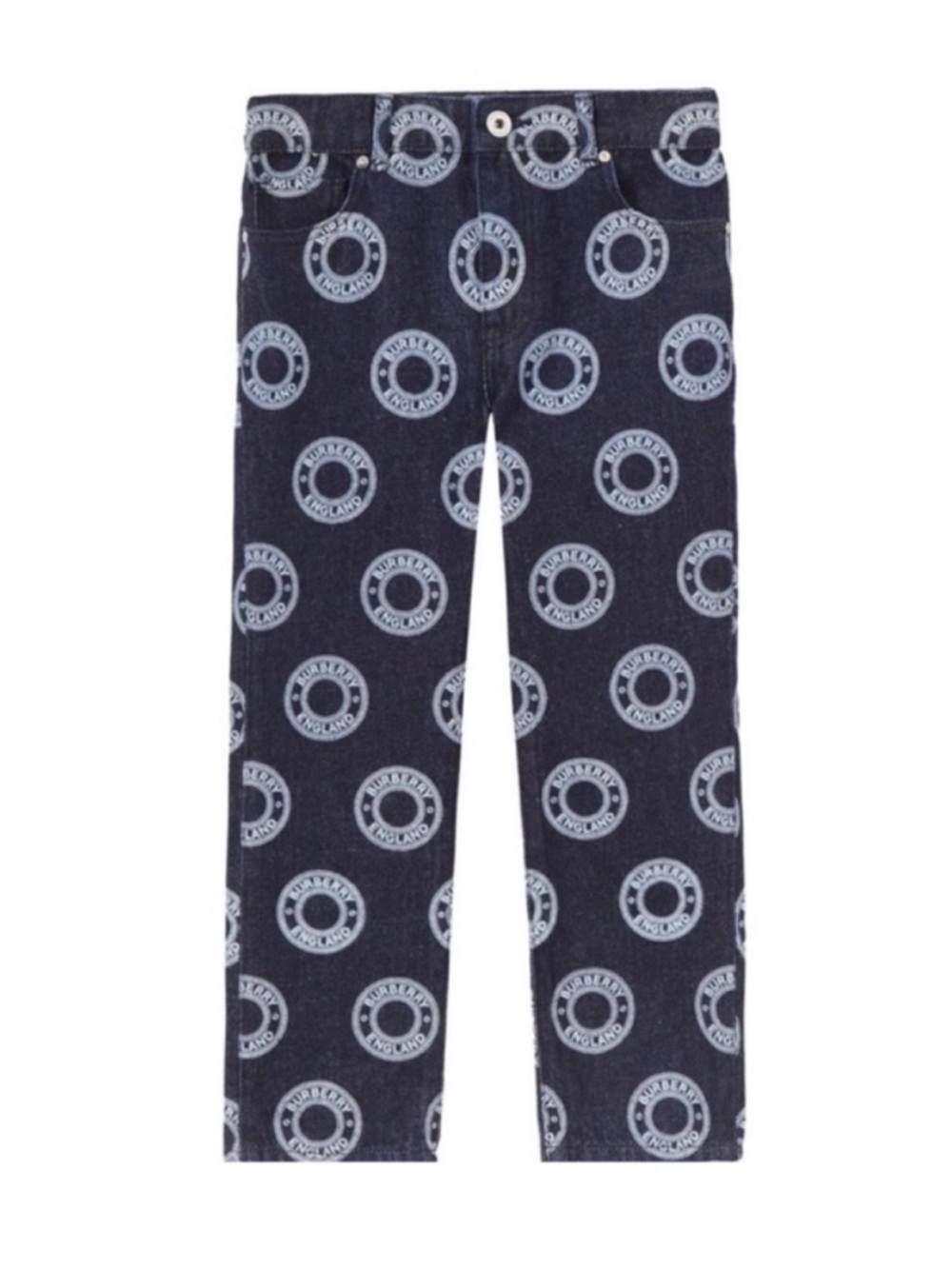 Burberry Boys Aldric Logo Print Straight Leg Jeans 6Y NWT